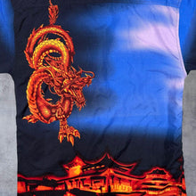 Load image into Gallery viewer, Vintage Here & There Goth Y2K Traditional Dragon Graphic Short Sleeve Shirt