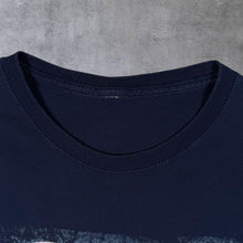 Load image into Gallery viewer, Wolf Animal Nature Wildlife Graphic Navy Blue Cotton Short Sleeve T-Shirt
