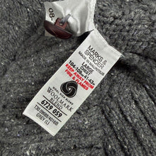 Load image into Gallery viewer, M&S Heritage Knitwear Lamsbwool Blend Chunky Cable Knit Cardigan Grey Large