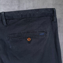 Load image into Gallery viewer, GANT Classic Navy Blue Straight Leg Cotton Elastane Chino Trousers