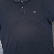 Load image into Gallery viewer, GANT Faded Navy Blue Embroidered Mini Logo Short Sleeve Polo Shirt
