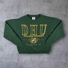 Load image into Gallery viewer, Vintage Duck Head University Made In USA Spellout Graphic Green Sweatshirt