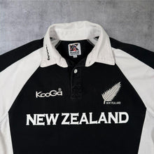 Load image into Gallery viewer, Vintage 2005 KooGa New Zealand Rugby Shirt M All Blacks Polo Jersey Black White