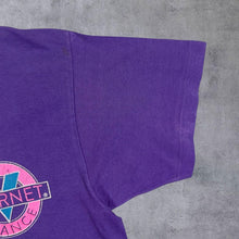 Load image into Gallery viewer, Vintage 90's Vuarnet France Logo Spellout Faded Purple Graphic Single Stitch T-Shirt
