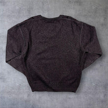 Load image into Gallery viewer, Vintage Pierre Sangan Jumper Mens L M Brown V Neck Geometric Grandad Knit