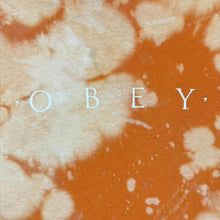 Load image into Gallery viewer, Obey Classic Skater Big Logo Spellout Graphic Orange Tie Dye T-Shirt
