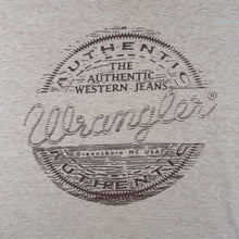 Load image into Gallery viewer, Vintage Wrangler Logo Spellout Graphic Short Sleeve Cream Grey Cotton T-Shirt