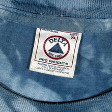 Load image into Gallery viewer, Vintage Delta Pro Weight Tiger Animal Wildlife Graphic Blue Tie Dye T-Shirt