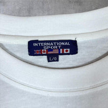 Load image into Gallery viewer, Vintage International Sport Canada Embroidered Rainbow Spellout White T-Shirt