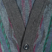 Load image into Gallery viewer, Vintage Bache Cardigan L XL Geometric Wool Blend Germany 80s 90s Grandpa Knit
