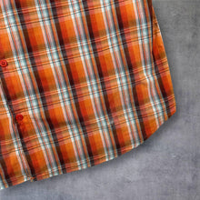 Load image into Gallery viewer, Columbia Omni Shade Mens XXL Shirt Orange Plaid Check Short Sleeve Outdoor 2XL