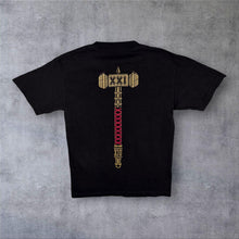 Load image into Gallery viewer, WWE Triple H "Ferrum Pugnus" Wrestling Spellout Graphic Black Cotton T-Shirt