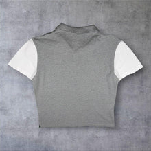 Load image into Gallery viewer, Hackett Golf Embroidered Big Logo Colour Block Grey Polo Shirt