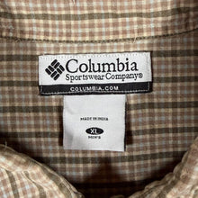 Load image into Gallery viewer, Columbia Sportswear Mens XL Plaid Check Shirt Brown Short Sleeve Button Down
