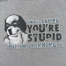 Load image into Gallery viewer, Big Dogs "You're Stupid" Novelty Souvenir Spellout Graphic Grey Cotton T-Shirt