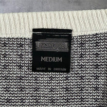 Load image into Gallery viewer, Vintage Stanford Fair Isle Jumper M Nordic V Neck Made in England 80s 90s