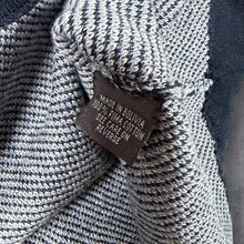 Load image into Gallery viewer, Spirit of the Andes Pima Cotton Cardigan XL Blue Floral Jacquard Made Bolivia