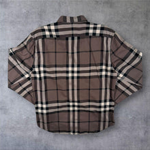 Load image into Gallery viewer, Burberry Brit Mens M Nova Check Shirt Brown Plaid Check Cotton Button Down