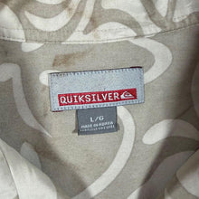 Load image into Gallery viewer, Vintage Y2K Quiksilver Hawaiian Shirt Mens L Cream Hibiscus Floral Surf 00s