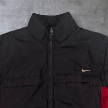 Load image into Gallery viewer, Early 00's Nike Mini Logo Black Red Reversible Padded Puffer Jacket