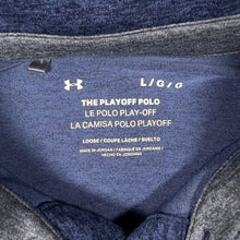 Load image into Gallery viewer, Under Armour "The Playoff Polo" Polyester Elastane Blue Short Sleeve Polo Shirt