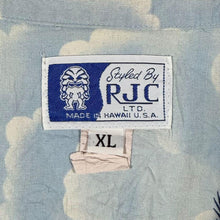 Load image into Gallery viewer, Vintage RJC Made In Hawaii Hawaiian Tropical Pattern Blue Mix Short Sleeve Shirt