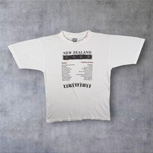 Load image into Gallery viewer, Vintage New Zealand Haka Tourist Souvenir Spellout Graphic White T-Shirt