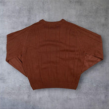 Load image into Gallery viewer, PG Field Mens XL L Rust Brown Ribbed Knit Jumper Countrywear Sweater