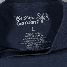 Load image into Gallery viewer, Busch Gardens USA Tourist Horse Animal Graphic Navy Blue Cotton T-Shirt