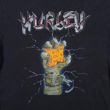 Load image into Gallery viewer, Hurley Y2K Graphic T Shirt Small Slim Fit Black Zombie Hand Skate Surf Tee