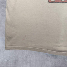 Load image into Gallery viewer, Weird Fish Big Fish Little Fish Parody Cartoon Graphic Beige Distressed Cotton T-Shirt