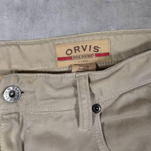 Load image into Gallery viewer, Orvis "Five Pocket" Beige Straight Leg Regular Fit Cotton Chino Trousers