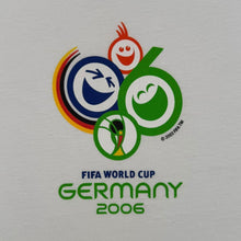Load image into Gallery viewer, Vintage FIFA World Cup Germany 2006 Football Graphic Cotton White Ringer T-Shirt