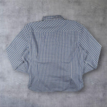 Load image into Gallery viewer, Timberland "Slim Fit" Blue White Check Cotton Long Sleeve Button-Down Shirt