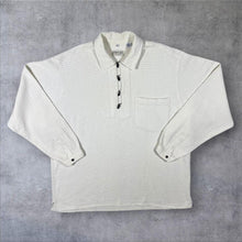Load image into Gallery viewer, Vintage John F. Gee Loop Tab White Hippy Long Sleeve Cotton Flannel Shirt