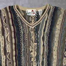 Load image into Gallery viewer, Vintage 90's Florence Tricot Made In Bulgaria 3D Knit Grandad Pattern Jumper