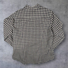 Load image into Gallery viewer, Lacoste Mini Logo Black White Multi Check Long Sleeve Cotton Blouse Shirt