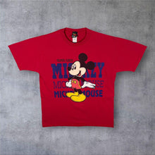 Load image into Gallery viewer, Vintage Mickey Unlimited Disney "Orlando, Florida" USA Tourist Graphic Red T-Shirt
