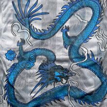 Load image into Gallery viewer, Early 00's Dian Dian Tong Goth Y2K Dragon Pattern Grey Blue Mesh Short Sleeve Shirt