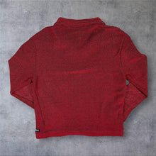 Load image into Gallery viewer, Ocean Pacific OP Y2K Quarter Zip Jumper L Red Textured Knit Surf Skate 00s