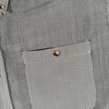 Load image into Gallery viewer, Vintage Orvis Shirt L Made in Hong Kong Green Micro Check Short Sleeve