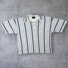 Load image into Gallery viewer, Vintage 90's The K.G.K Collection (England) Crazy Abstract Patterned Lace-Up Short Sleeve Shirt