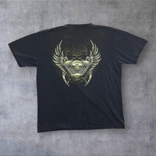 Load image into Gallery viewer, Early 00's WILD Biker Gothic Eagle Wildlife Graphic Black Distressed T-Shirt