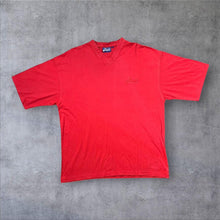 Load image into Gallery viewer, Vintage Asics Classic Embroidered Mini Logo Red Short Sleeve V-Neck T-Shirt