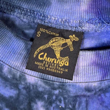 Load image into Gallery viewer, Vintage Churinga "Medicine Woman" Australia Tourist Graphic Blue Tie Dye T-Shirt