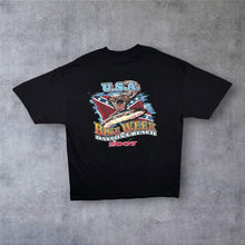 Load image into Gallery viewer, Vintage Daytona Beach Bike Week 2007 USA Tourist Graphic Black Cotton T-Shirt