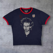 Load image into Gallery viewer, Superdry Ringspun Allstars Sid Vicious T Shirt XL Large Punk Sex Pistols Navy Blue