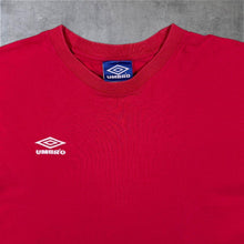Load image into Gallery viewer, Early 00's Umbro Classic Embroidered Mini Logo Red Cotton Short Sleeve T-Shirt