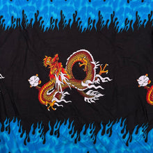 Load image into Gallery viewer, Vintage Y2K Gothic Traditional Dragon Black Blue Pattern Short Sleeve Shirt