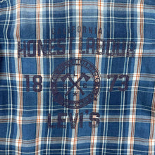 Load image into Gallery viewer, Levi's "Honest Labour" Blue Check Long Sleeve Flannel Shirt